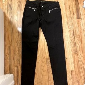 Michael Kors Black skinny jeans with zippers